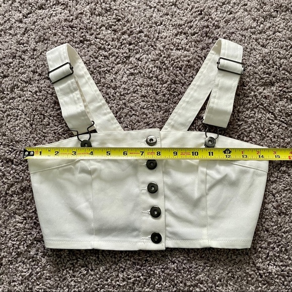 Pacsun White Denim Crop Top - Picture 9 of 11